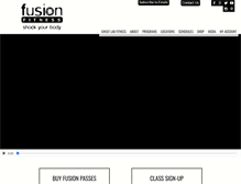 Tablet Screenshot of fusionfitness.com